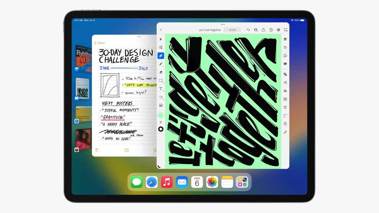 Apple 的 iPadOS 16 为 M1 iPad 带来了完整的外部显示支持、重叠窗口 Apple 的 iPadOS 16 为 M1 iPad 带来了完整的外部显示支持、重叠窗口