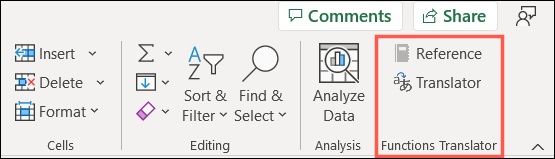 FunctionsTranslatorRibbon-ExcelFunctionsTranslator