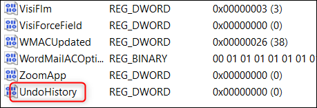 Registry Hack:修改 Microsoft Office 中的撤消限制 Registry Hack:修改 Microsoft Office 中的撤消限制