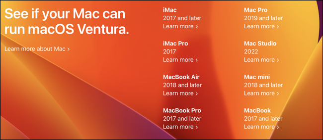 macOS 13 Ventura 可以在我的 MacBook 或台式机 Mac 上运行吗？
