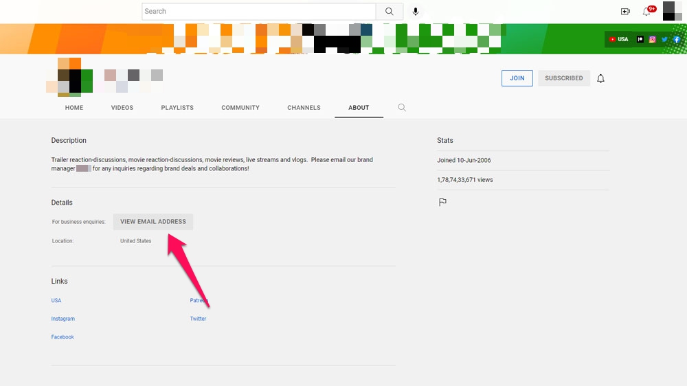 YouTUbe-about-section