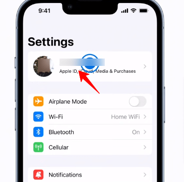Click-on-Profilr-on-iPhone-Settings
