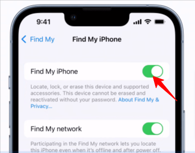 Toggle-On-Find-My-iPhone