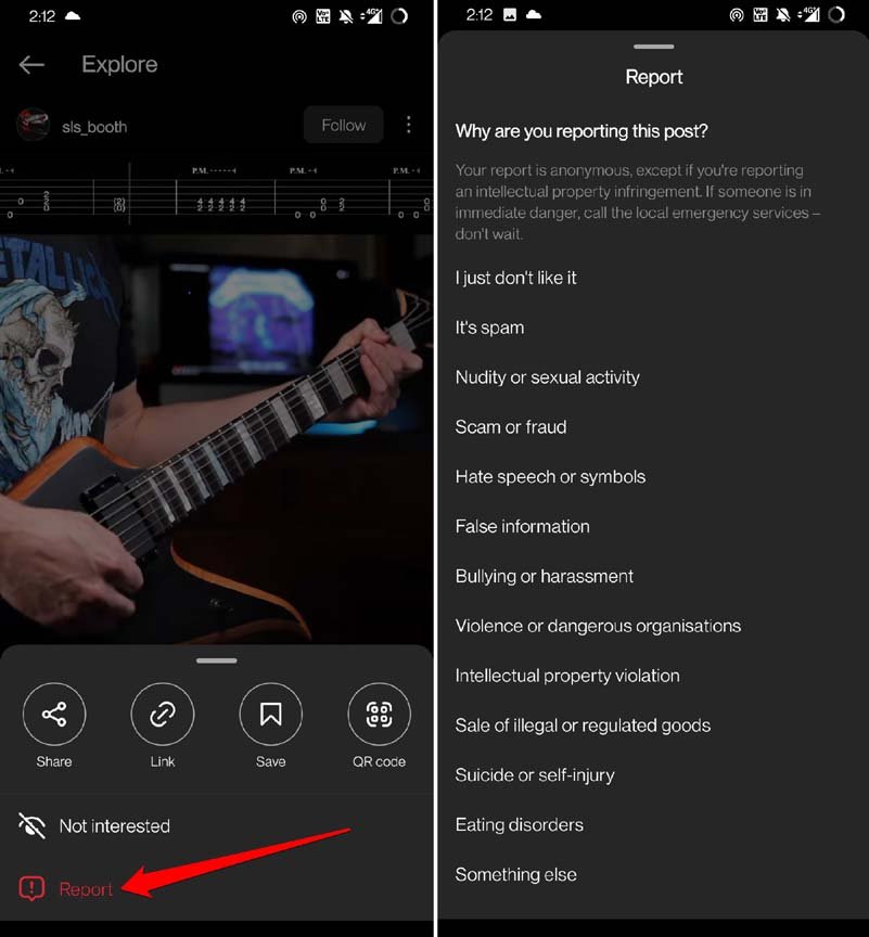 report-instagram-post