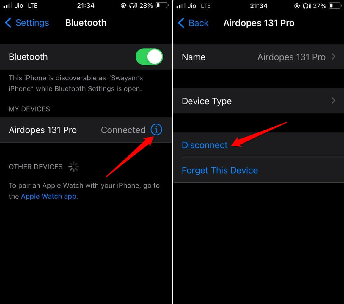 disconnect-Bluetooth-device