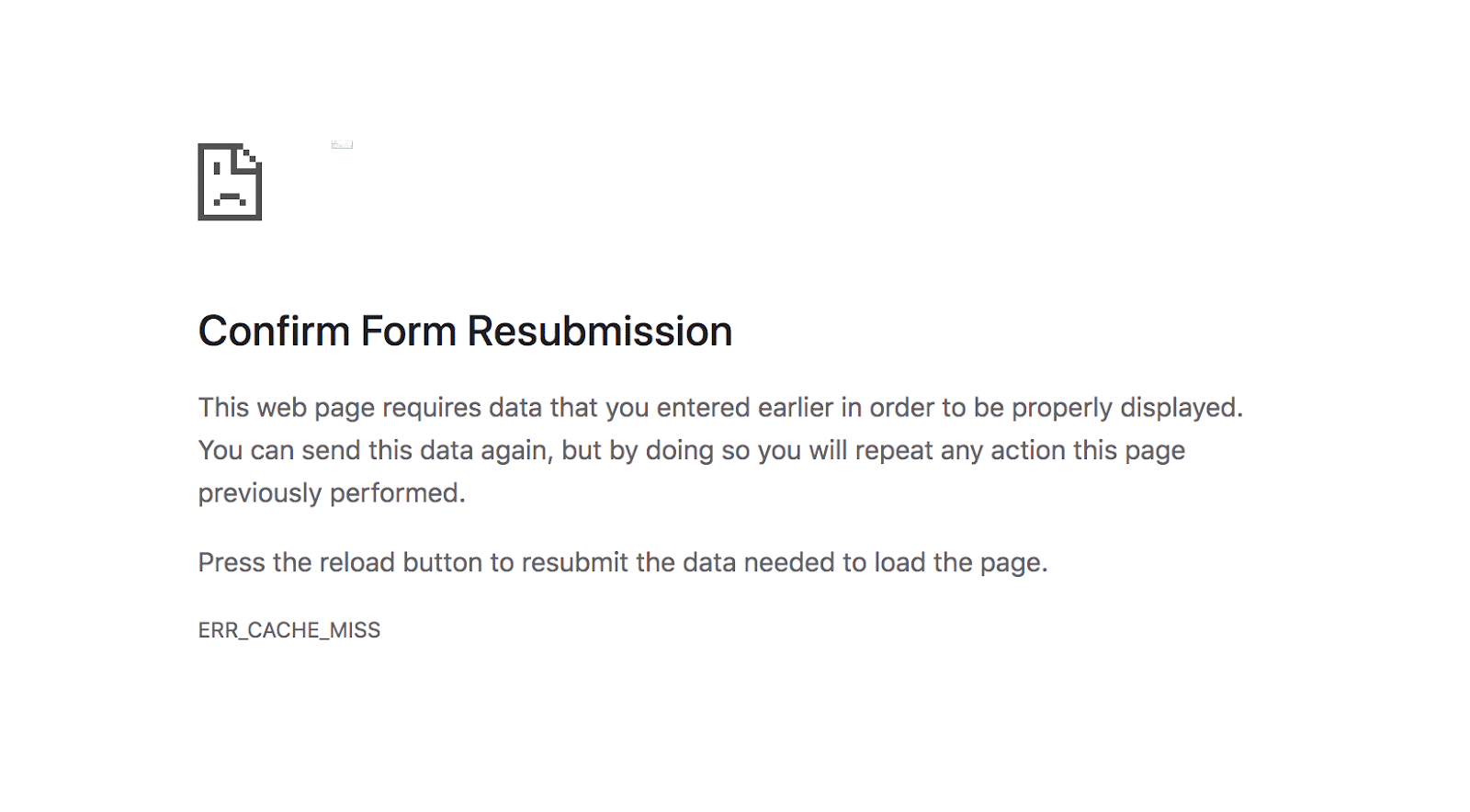 解决方法:在 Chrome 浏览器中ERR_CACHE_MISS 解决方法:在 Chrome 浏览器中ERR_CACHE_MISS
