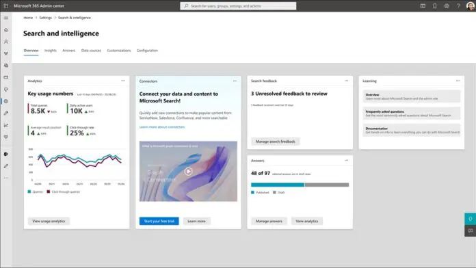 Microsoft推出用于MS搜索的增强型搜索和情报管理主页 Microsoft推出用于MS搜索的增强型搜索和情报管理主页