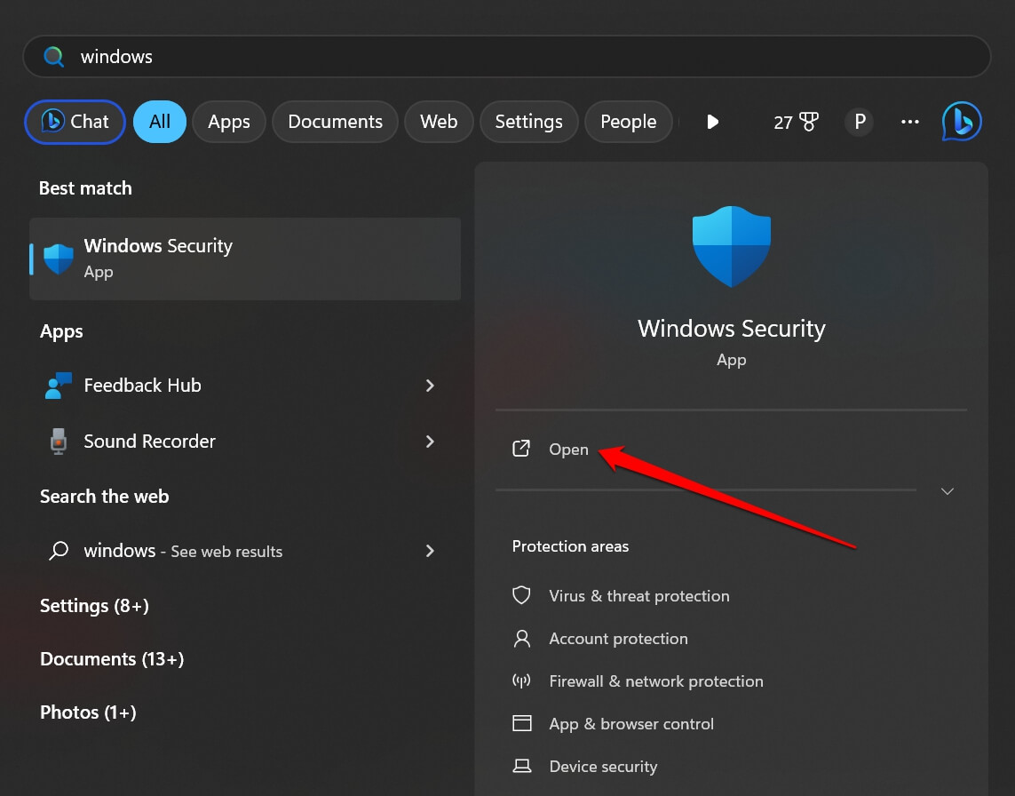 Open-Windows-Security-app-from-Start-Window-2