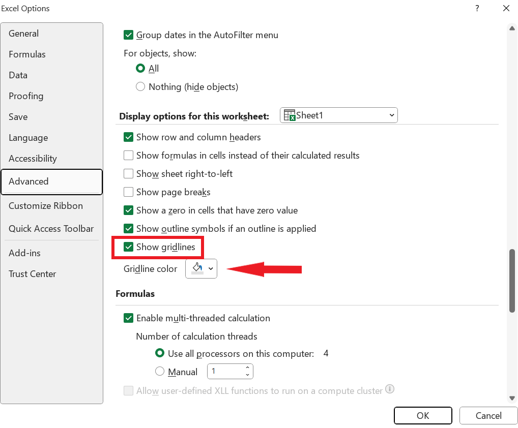 如何在 Microsoft Excel 中更改边框颜色 如何在 Microsoft Excel 中更改边框颜色