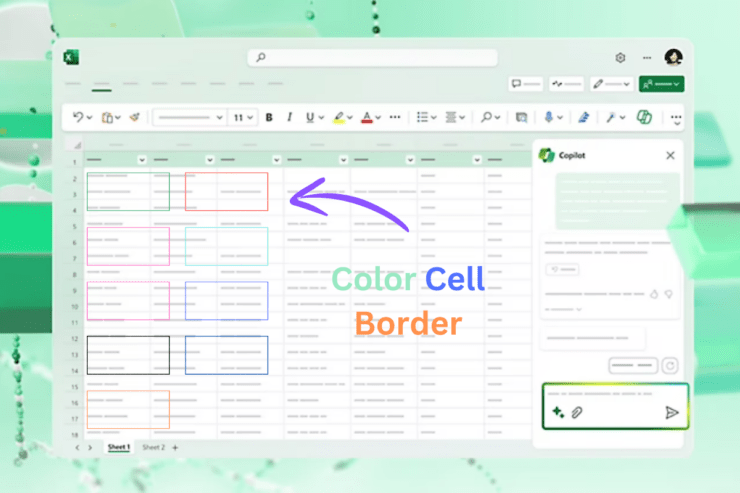 如何在 Microsoft Excel 中更改边框颜色 如何在 Microsoft Excel 中更改边框颜色