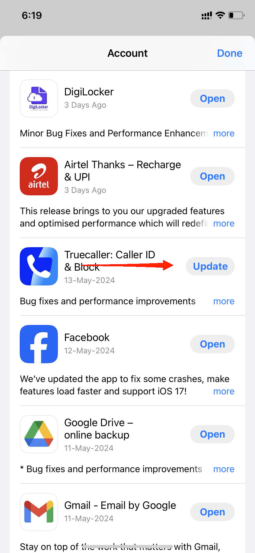 Scroll-down-to-see-the-list-of-apps-with-available-updates.-If-Truecaller-has-an-update-available-it-will-appear-here
