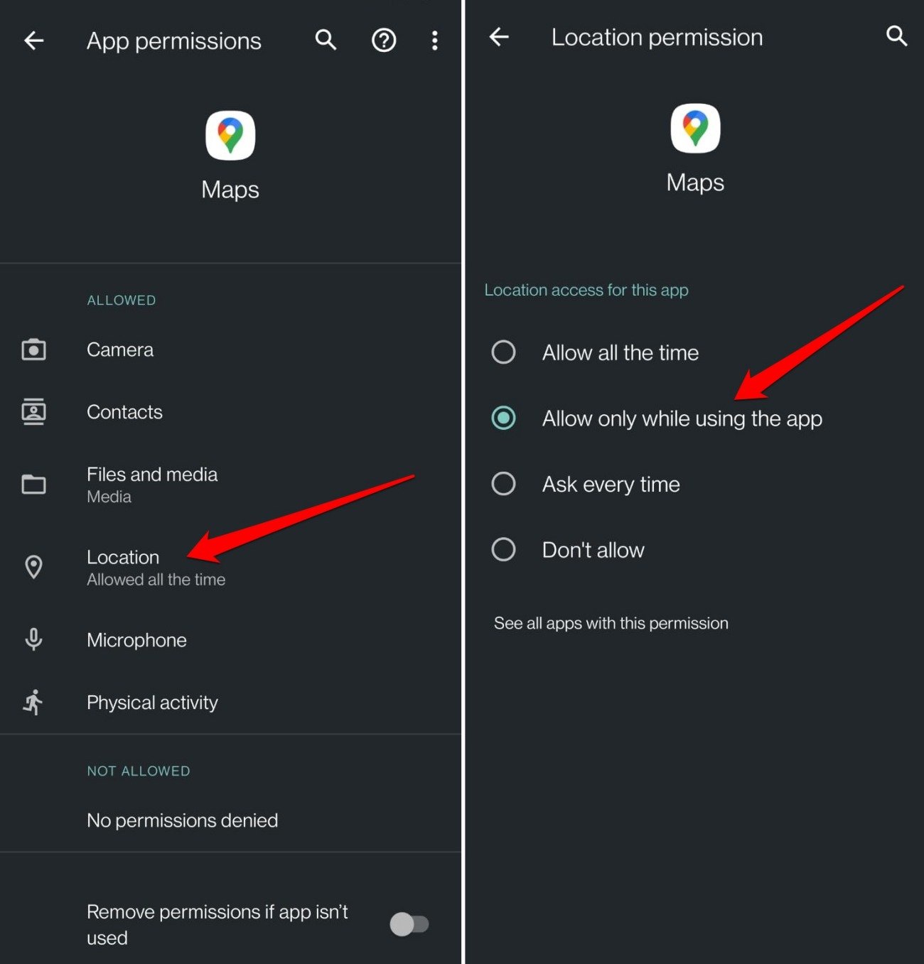 allow-Google-Maps-location-permission