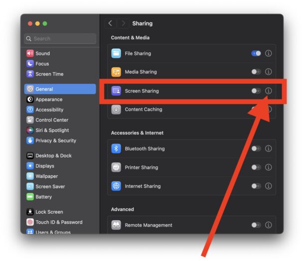 如何在MacOS Sonoma和Ventura中启用屏幕共享 如何在MacOS Sonoma和Ventura中启用屏幕共享