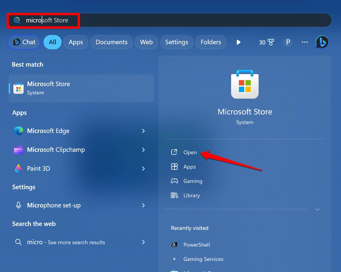 launch-Microsoft-Store