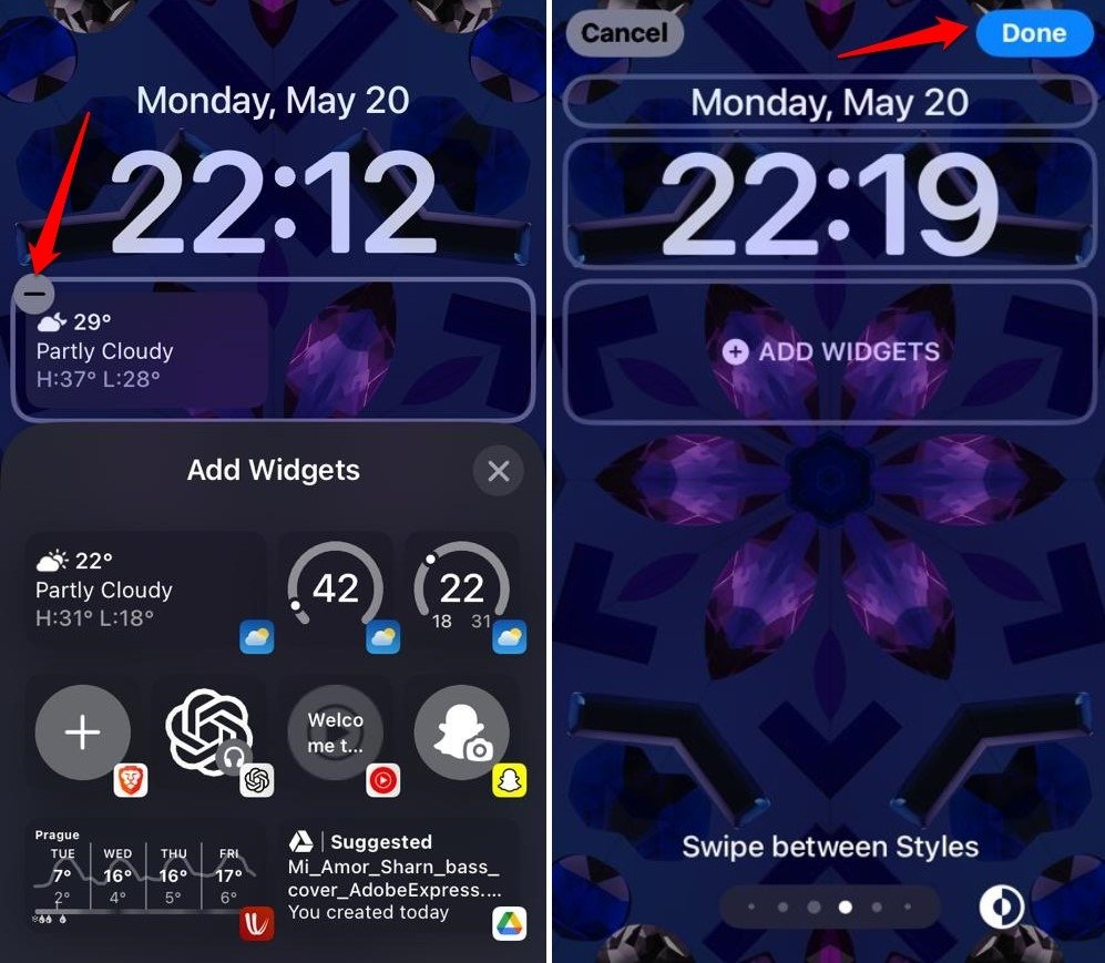 remove-a-widget-from-wallpaper-settings