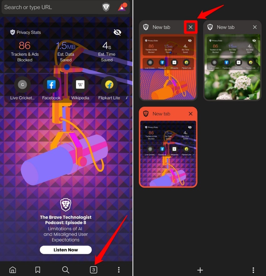 how-to-close-a-tab-on-Brave-browser-android-app