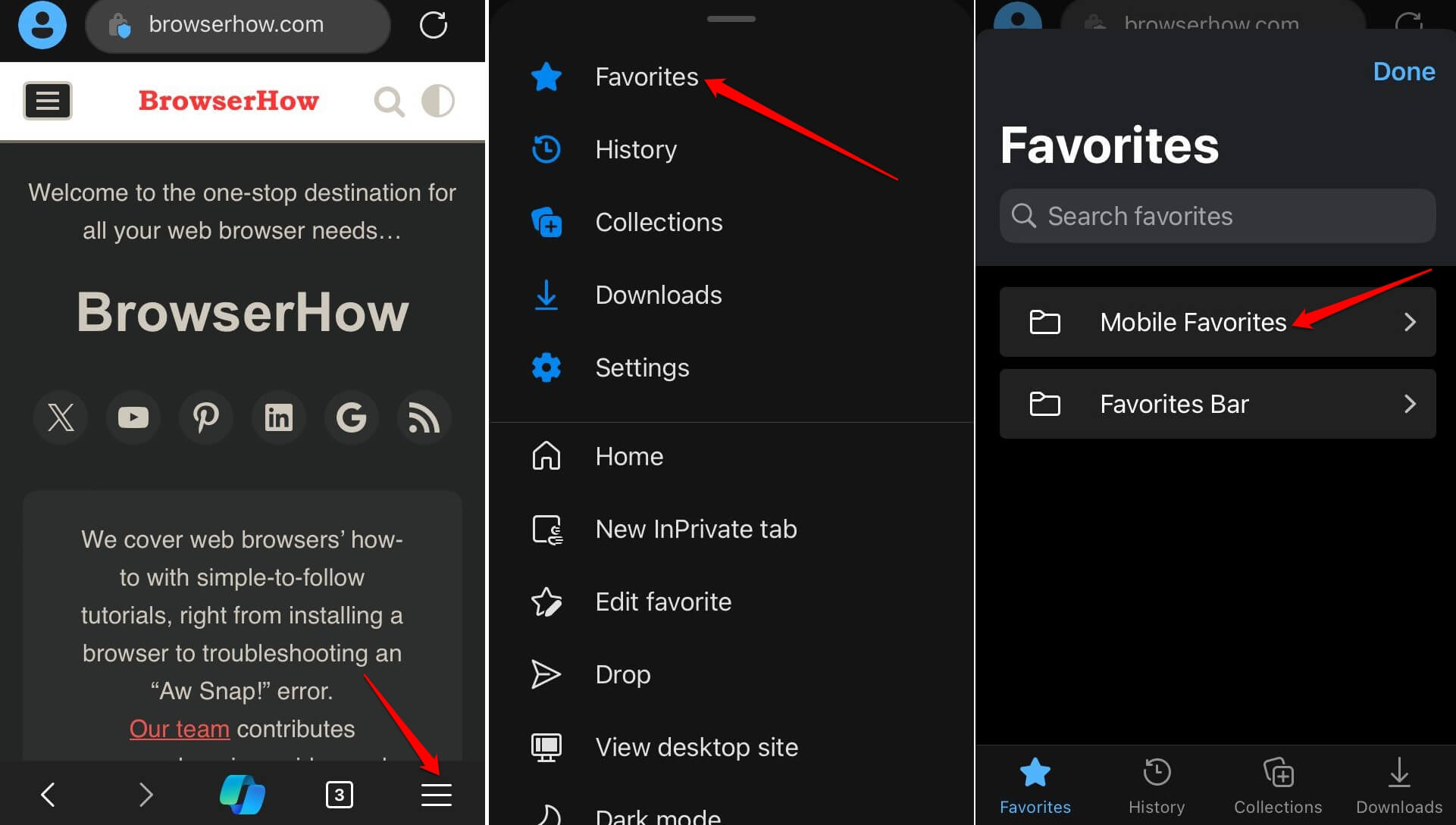 在 iPhone 和 iPad 上的 Edge 中添加、编辑和管理收藏夹 在 iPhone 和 iPad 上的 Edge 中添加、编辑和管理收藏夹
