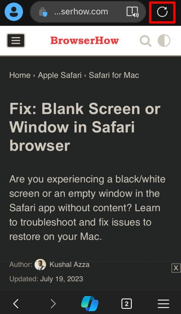 reload-a-webpage-on-Edge-browser-for-iPhone