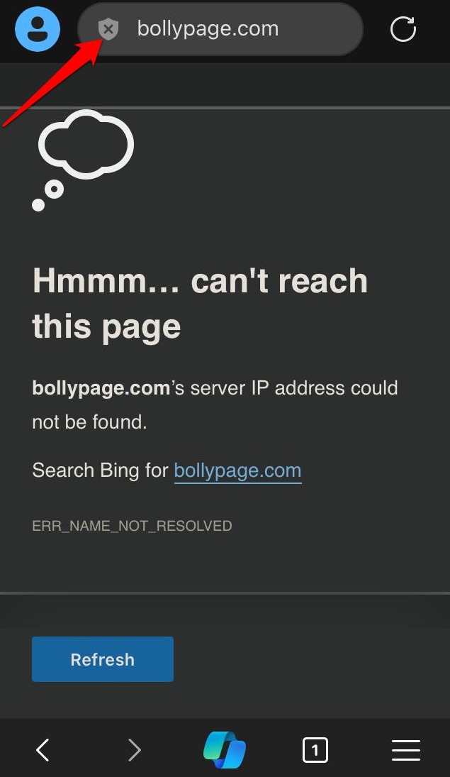 unsecured-website-on-Edge-browser-iOS